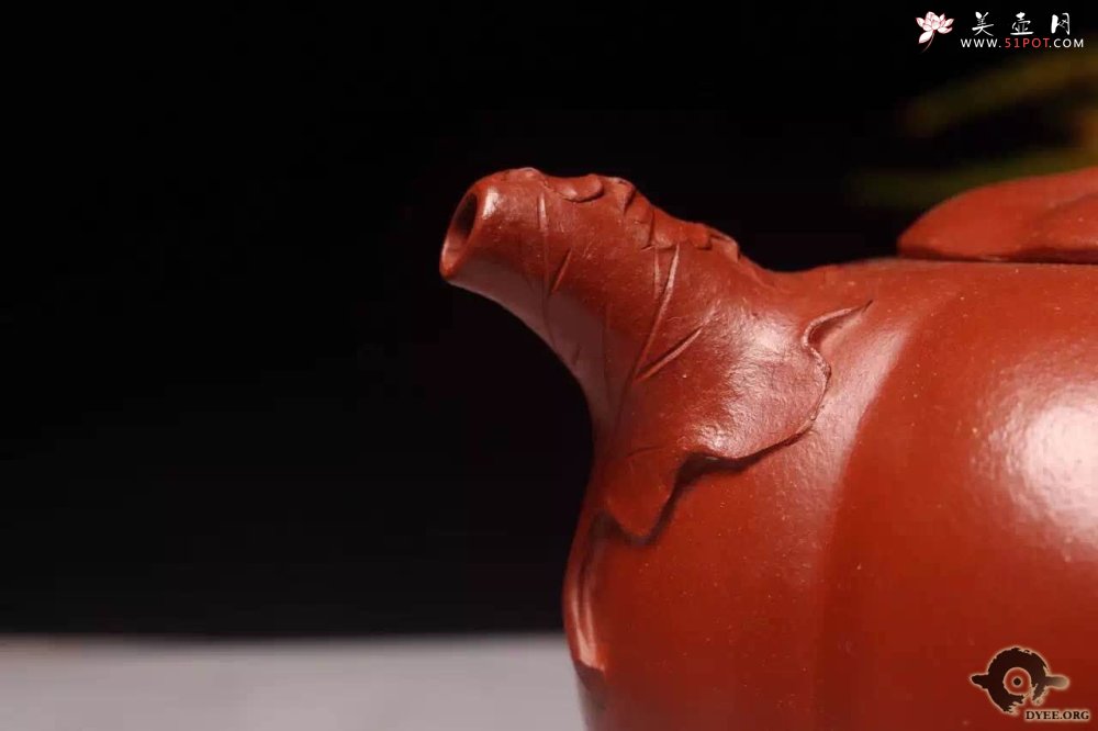 紫砂壶图片：大红袍朱泥南瓜欣赏 - 宜兴紫砂壶网