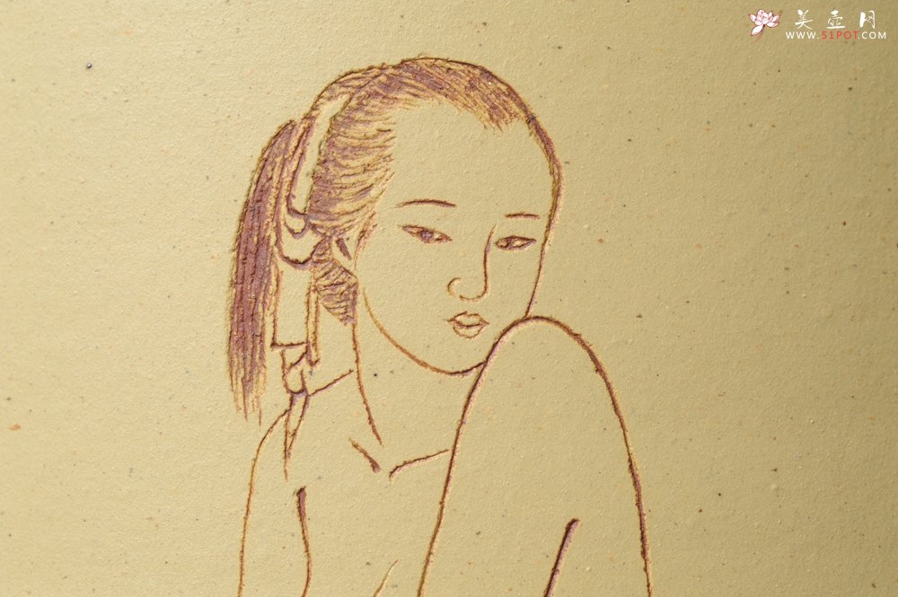 紫砂壶图片：出水芙蓉 清雅笔筒 自品 - 宜兴紫砂壶网