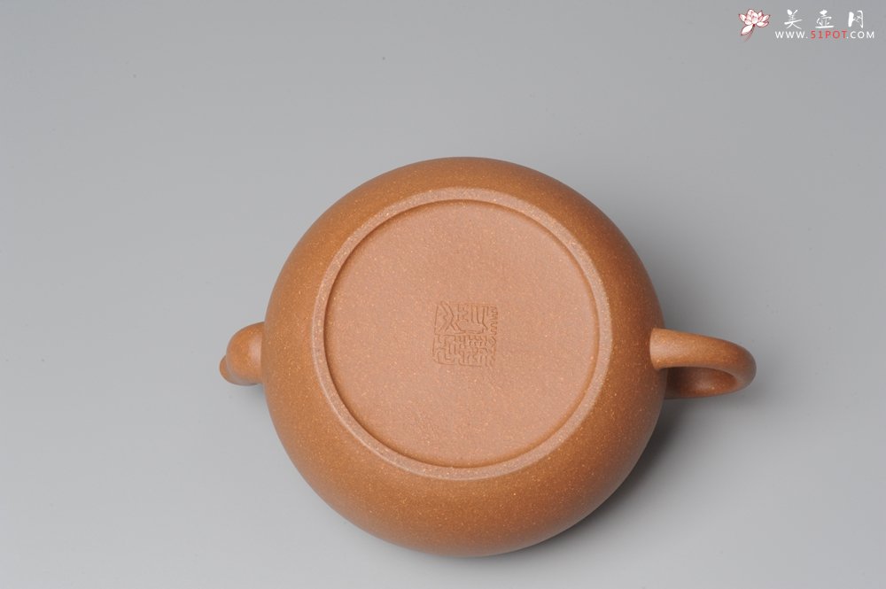 紫砂壶图片：全手工新作柿花 桂花泥 大口实用 - 宜兴紫砂壶网