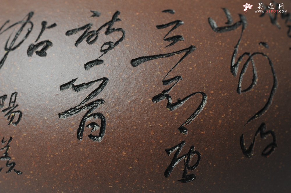 紫砂壶图片：文气装饰 饱满敦厚 扁腹 - 宜兴紫砂壶网