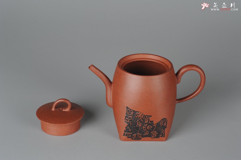 紫砂壶图片：何瑞精心装饰全手工舍得套组6件套 - 宜兴紫砂壶网