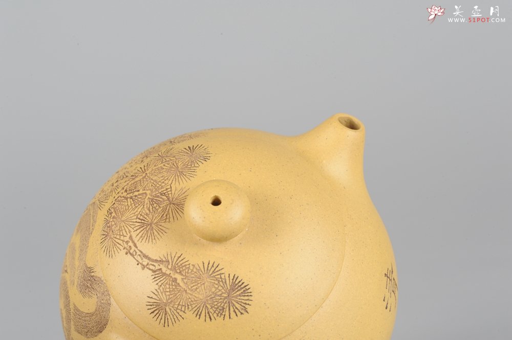 紫砂壶图片：国助唐文本绿西施  端庄 助工袁德波装饰  - 宜兴紫砂壶网