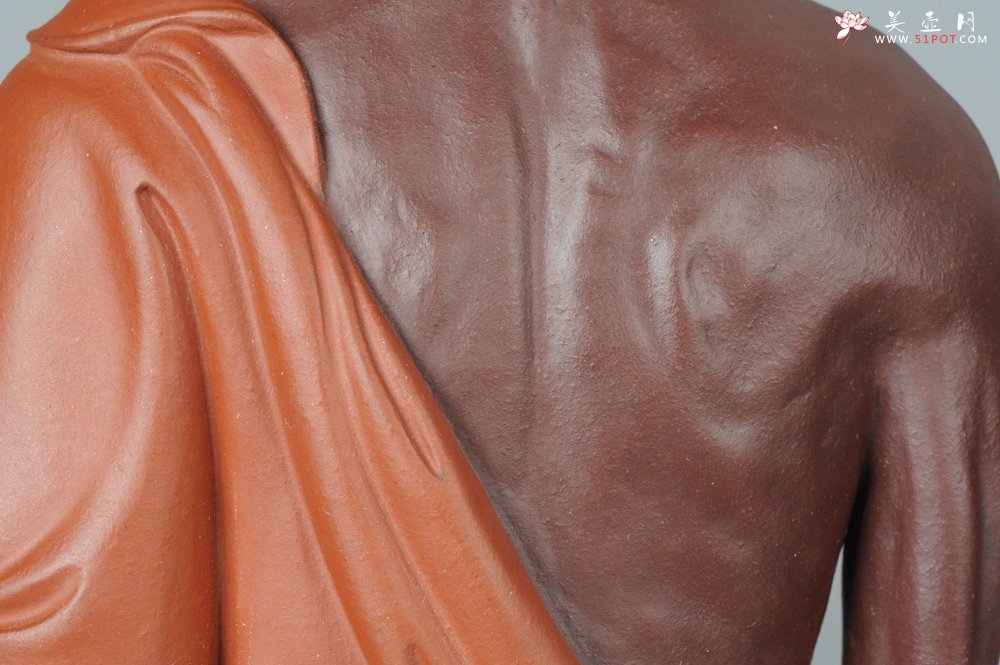 紫砂壶图片：静观罗汉 醉泥人郑玉阳精品雕塑 大号精品 - 宜兴紫砂壶网