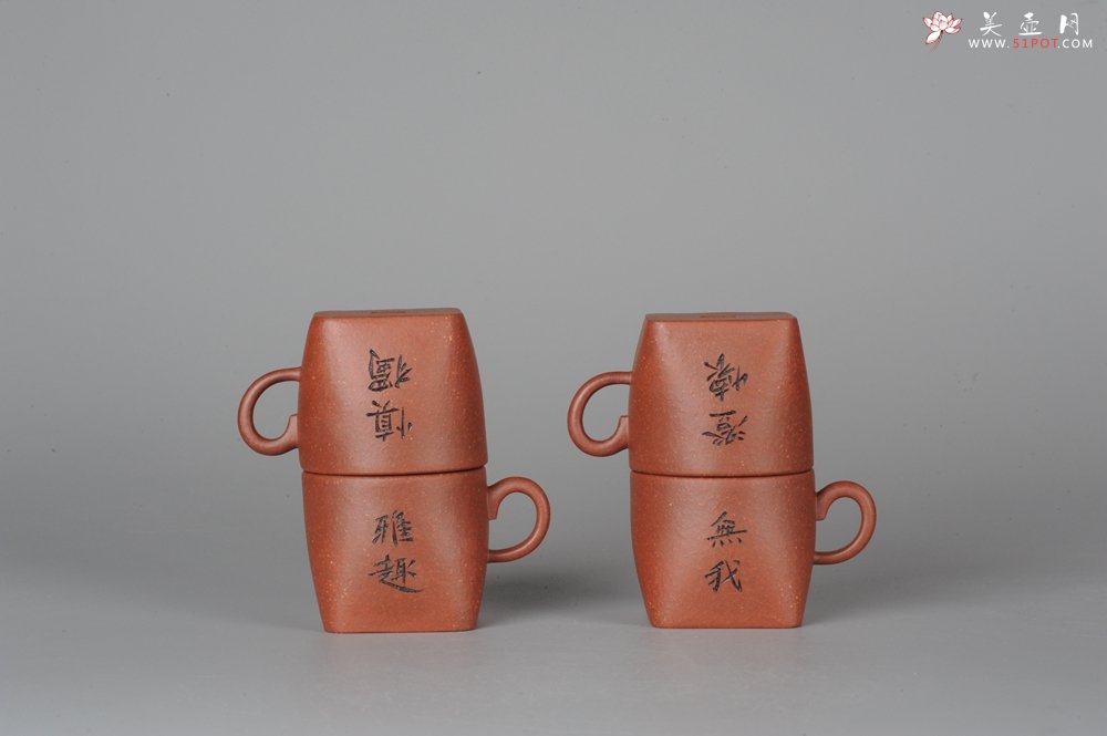 紫砂壶图片：何瑞精心装饰全手工舍得套组6件套 - 宜兴紫砂壶网