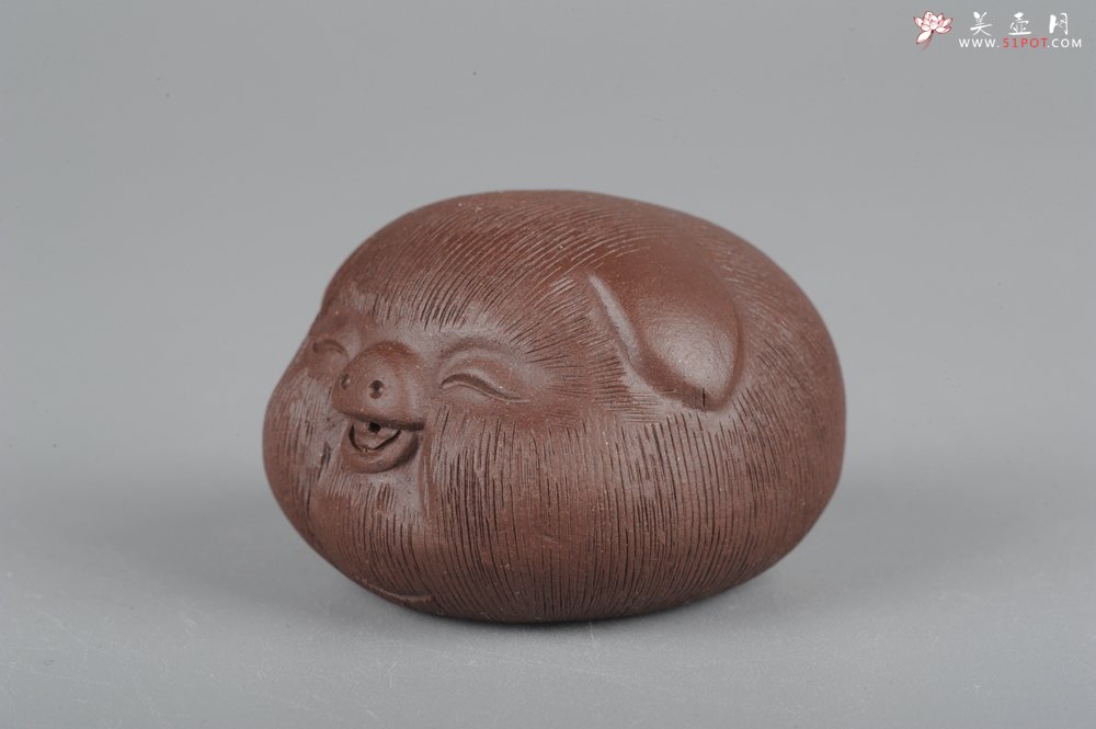 紫砂壶图片：美宠特惠拉毛小猪茶宠摆件 随机发一只 - 宜兴紫砂壶网