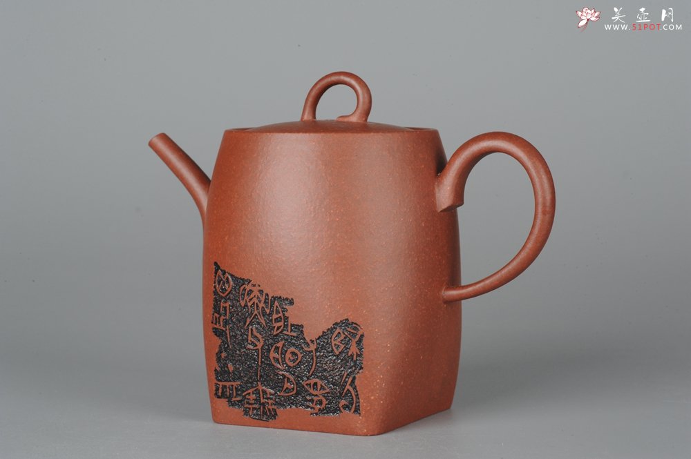 紫砂壶图片：何瑞精心装饰全手工舍得套组6件套 - 宜兴紫砂壶网