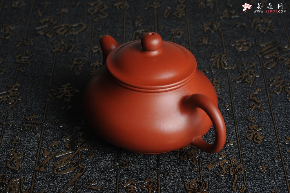 紫砂壶图片：美壶特惠 大红袍朱泥 非铁红色素泥 潘壶 - 宜兴紫砂壶网