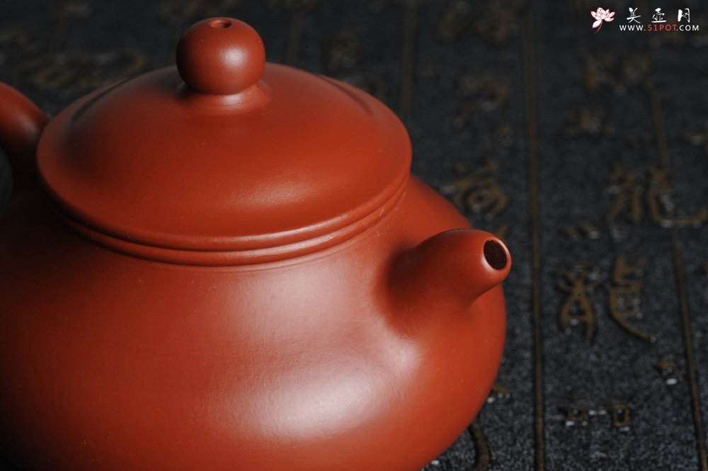 紫砂壶图片：美壶特惠 大红袍朱泥 非铁红色素泥 潘壶 - 宜兴紫砂壶网