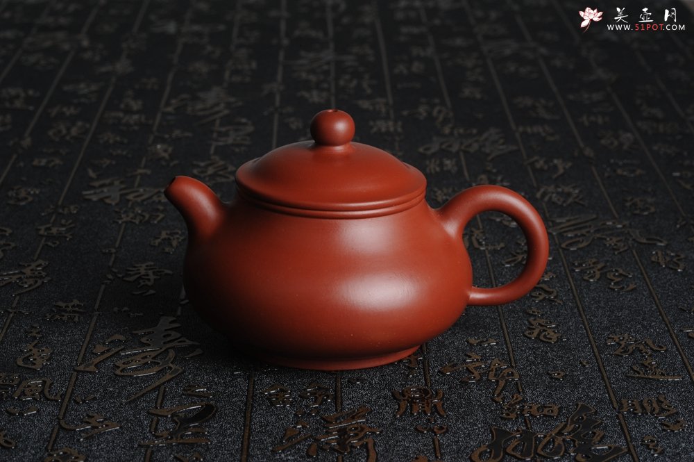 紫砂壶图片：美壶特惠 大红袍朱泥 非铁红色素泥 潘壶 - 宜兴紫砂壶网
