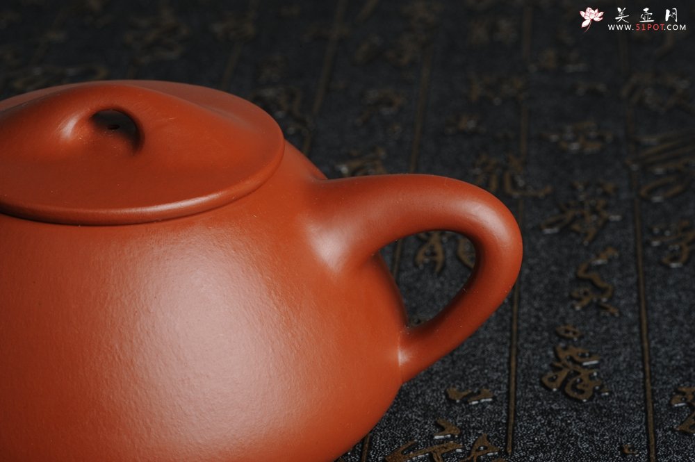 紫砂壶图片：百分百全手工优质朱泥石瓢壶 - 宜兴紫砂壶网