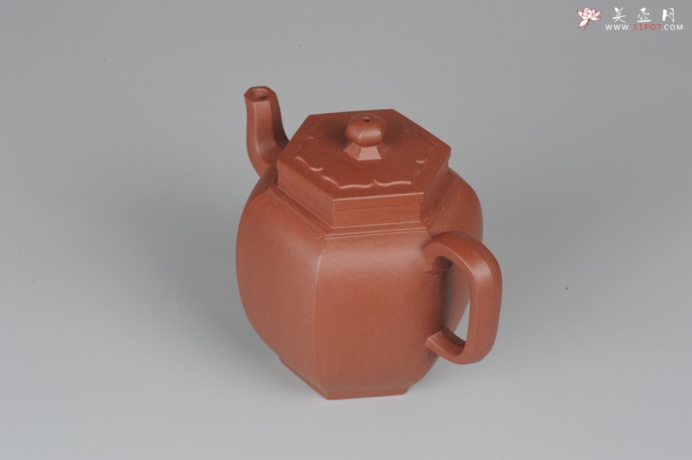 紫砂壶图片：美壶特惠 全手工六方宫灯壶 高挑大气 - 宜兴紫砂壶网