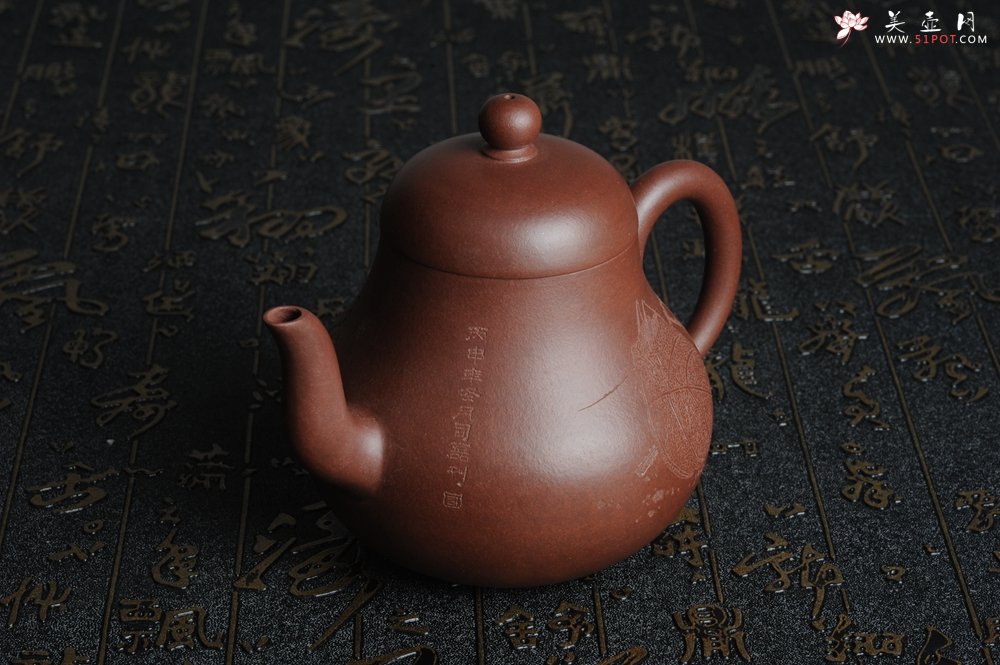 紫砂壶图片：优质紫泥 全手工 思亭 - 宜兴紫砂壶网