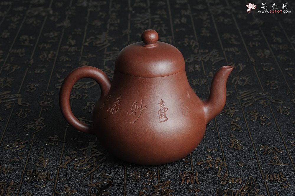 紫砂壶图片：优质紫泥 全手工 思亭 - 宜兴紫砂壶网