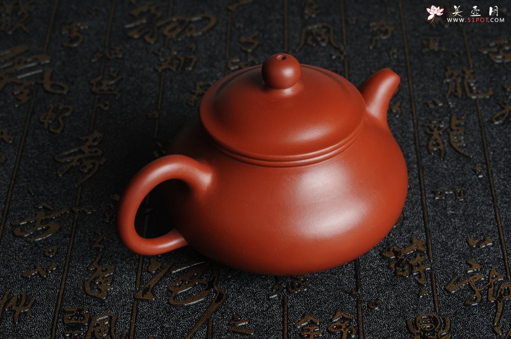 紫砂壶图片：美壶特惠 大红袍朱泥 非铁红色素泥 潘壶 - 宜兴紫砂壶网
