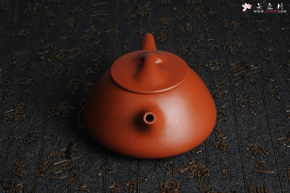 紫砂壶图片：百分百全手工优质朱泥石瓢壶 - 宜兴紫砂壶网