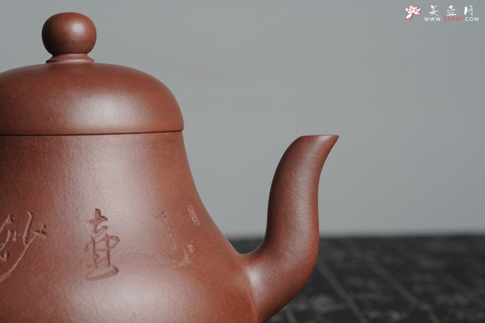 紫砂壶图片：优质紫泥 全手工 思亭 - 宜兴紫砂壶网