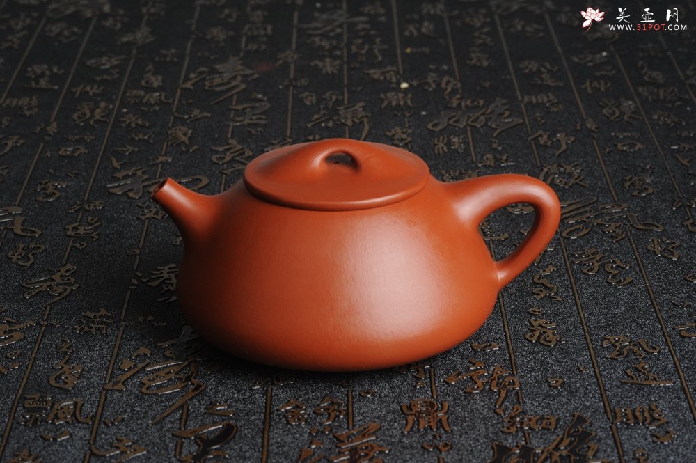 紫砂壶图片：百分百全手工优质朱泥石瓢壶 - 宜兴紫砂壶网