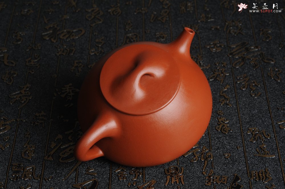 紫砂壶图片：百分百全手工优质朱泥石瓢壶 - 宜兴紫砂壶网