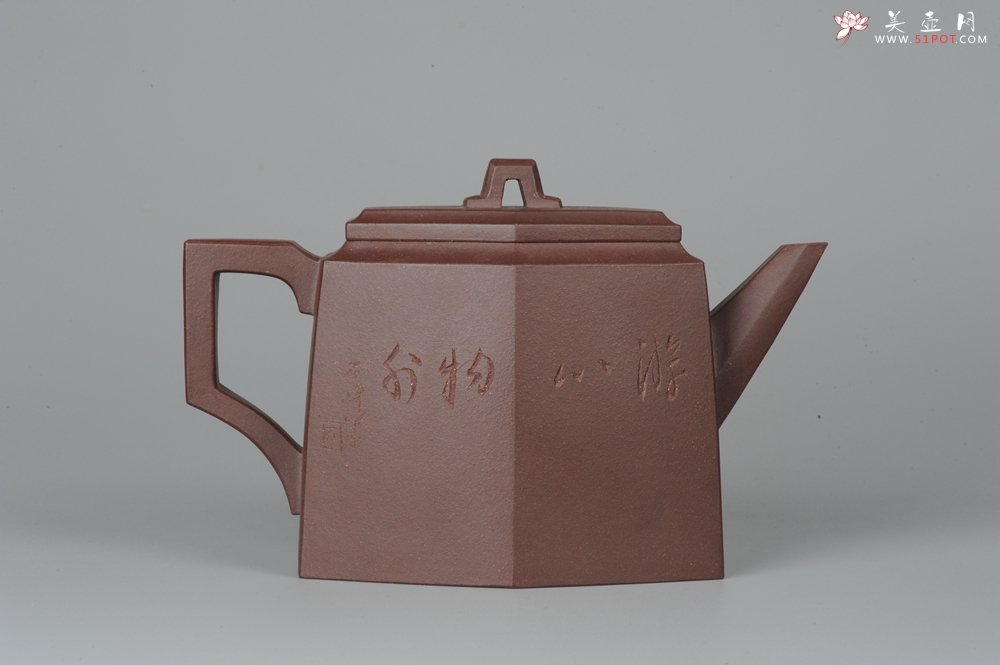 紫砂壶图片：美壶特惠 精品全手工高六方 - 宜兴紫砂壶网