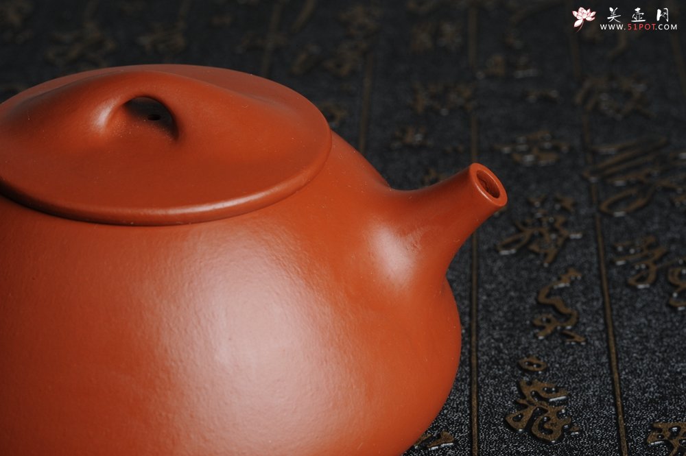 紫砂壶图片：百分百全手工优质朱泥石瓢壶 - 宜兴紫砂壶网