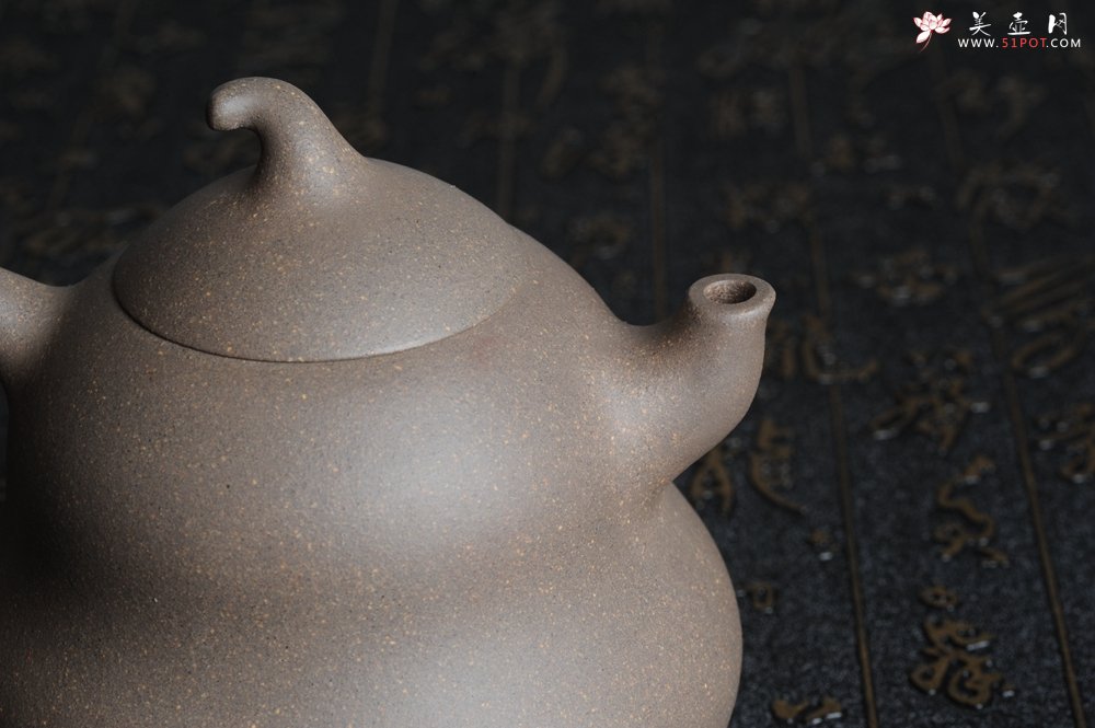紫砂壶图片：美壶特惠 优质青灰段泥葫芦福禄壶 - 宜兴紫砂壶网