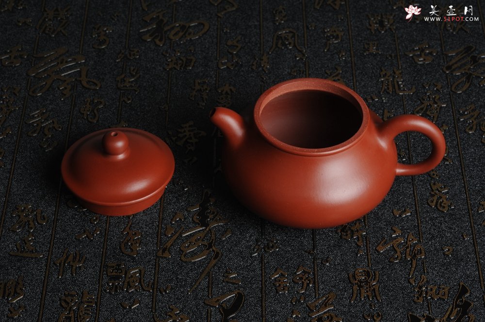 紫砂壶图片：美壶特惠 大红袍朱泥 非铁红色素泥 潘壶 - 宜兴紫砂壶网