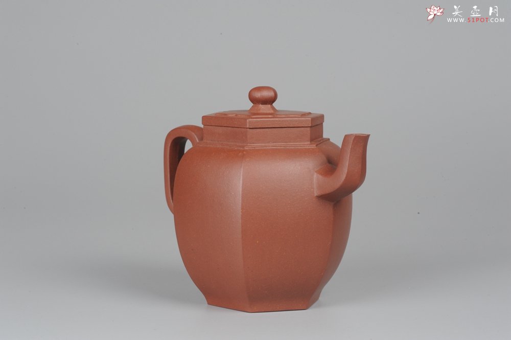 紫砂壶图片：美壶特惠 全手工六方宫灯壶 高挑大气 - 宜兴紫砂壶网