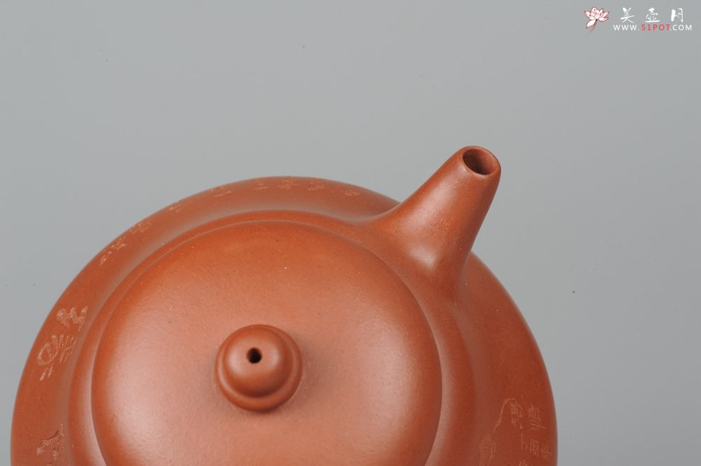 紫砂壶图片：小红泥也是朱泥全手工葫芦 司磊精心装饰 - 宜兴紫砂壶网