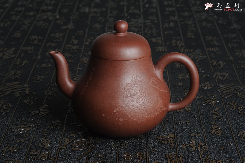 紫砂壶图片：优质紫泥 全手工 思亭 - 宜兴紫砂壶网