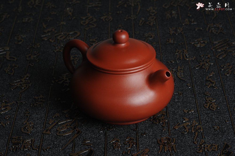 紫砂壶图片：美壶特惠 大红袍朱泥 非铁红色素泥 潘壶 - 宜兴紫砂壶网