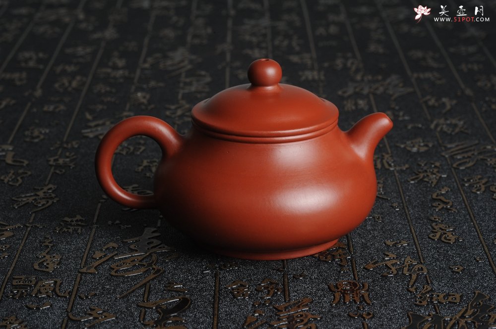 紫砂壶图片：美壶特惠 大红袍朱泥 非铁红色素泥 潘壶 - 宜兴紫砂壶网