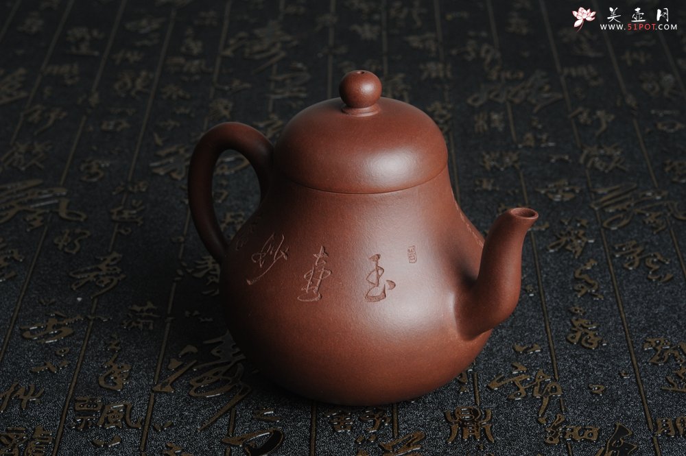 紫砂壶图片：优质紫泥 全手工 思亭 - 宜兴紫砂壶网