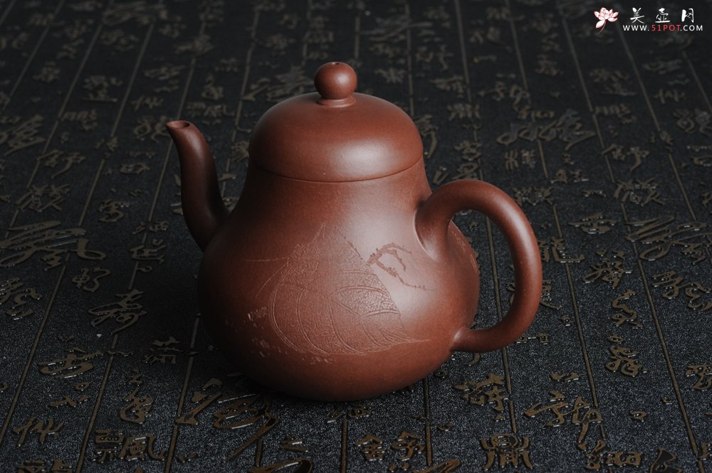 紫砂壶图片：优质紫泥 全手工 思亭 - 宜兴紫砂壶网