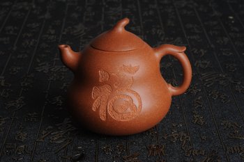 紫砂壶图片：美壶特惠 优质降坡泥葫芦福禄壶 - 宜兴紫砂壶网