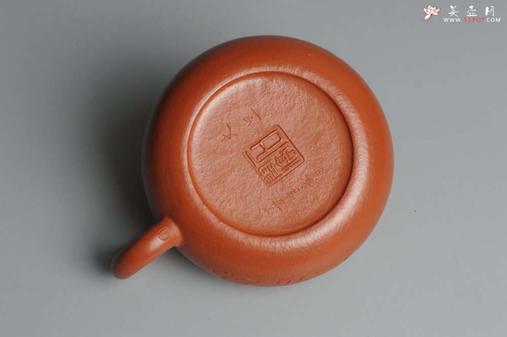 紫砂壶图片：优质赵庄朱泥全手工文旦 方健双刀文气装饰 - 宜兴紫砂壶网