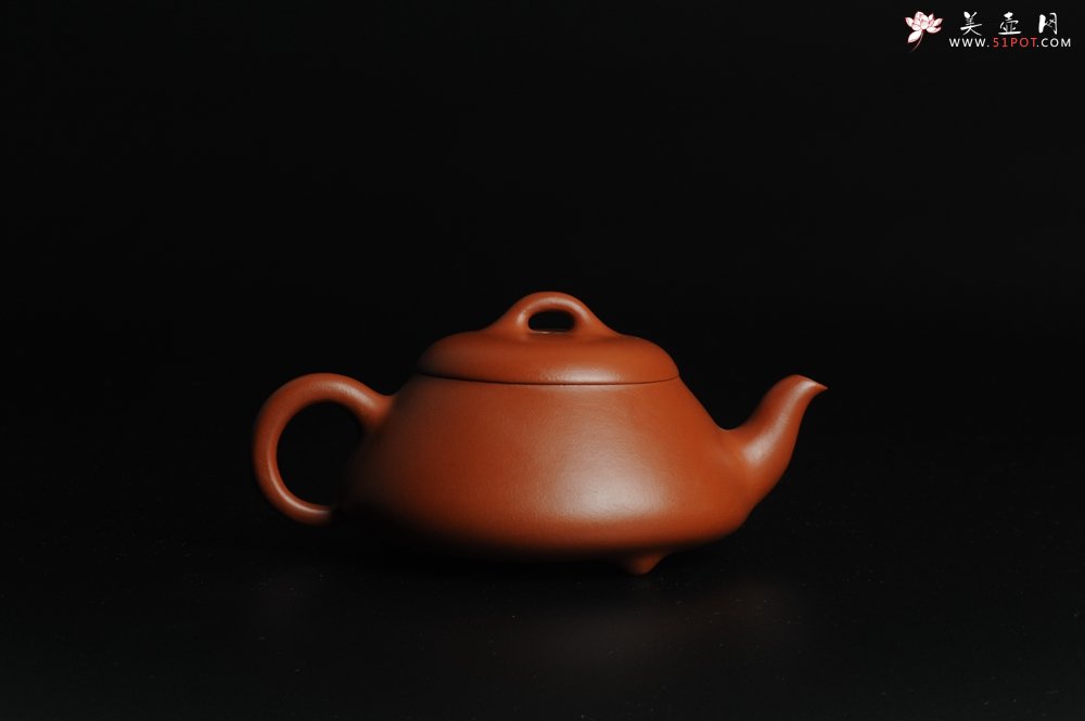 紫砂壶图片：美壶特惠 非铁红色素泥 优质朱泥端庄秀雅汉棠石瓢 - 宜兴紫砂壶网