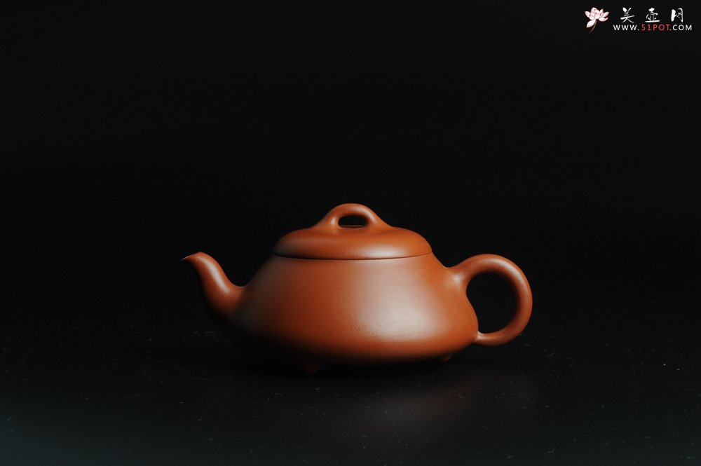紫砂壶图片：美壶特惠 非铁红色素泥 优质朱泥端庄秀雅汉棠石瓢 - 宜兴紫砂壶网