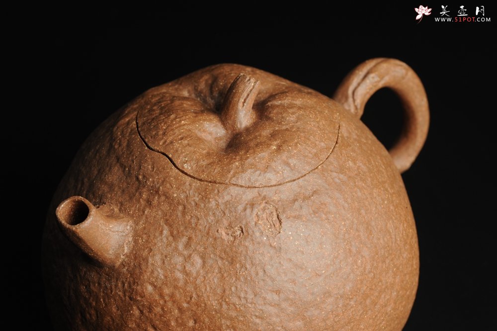 紫砂壶图片：仿生花货 全手工文人小福橘 肌理丰富 - 宜兴紫砂壶网