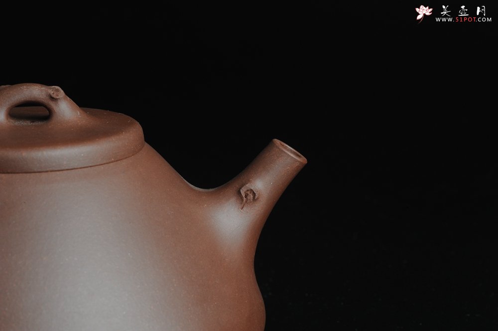 紫砂壶图片：难得老拼紫 全手春华秋实-子冶石瓢 逼真生动 - 宜兴紫砂壶网