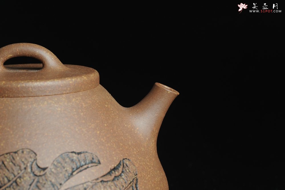 紫砂壶图片：全手工心舟石瓢 毛国强徒弟陆轶舟文气装饰 - 宜兴紫砂壶网