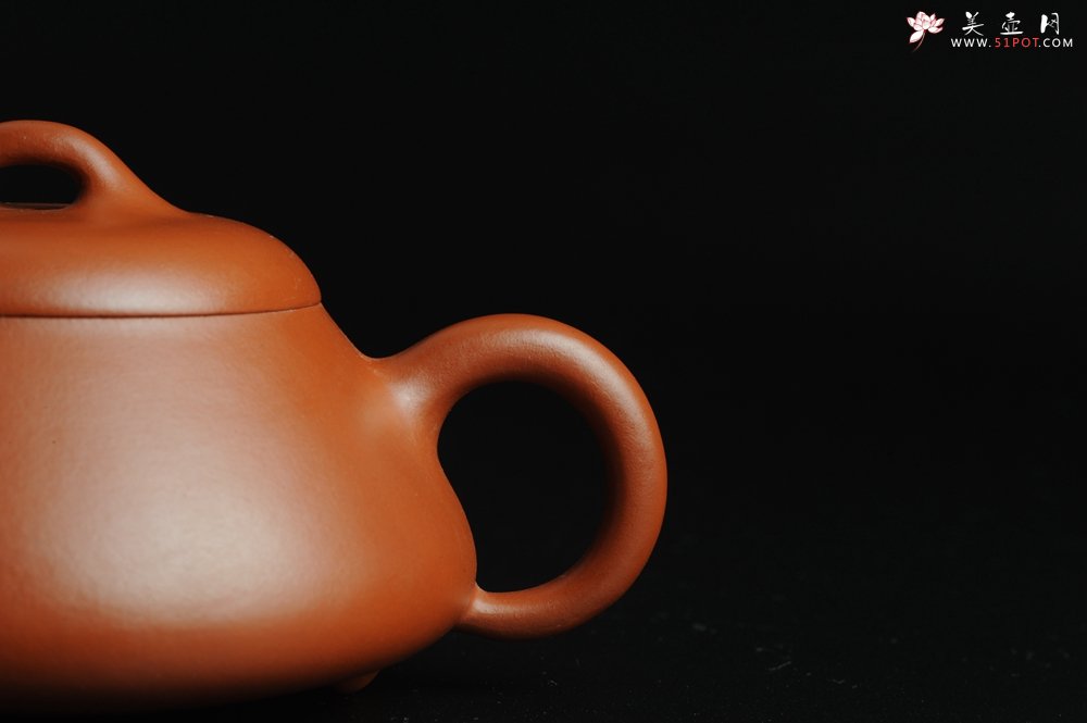 紫砂壶图片：美壶特惠 非铁红色素泥 优质朱泥端庄秀雅汉棠石瓢 - 宜兴紫砂壶网
