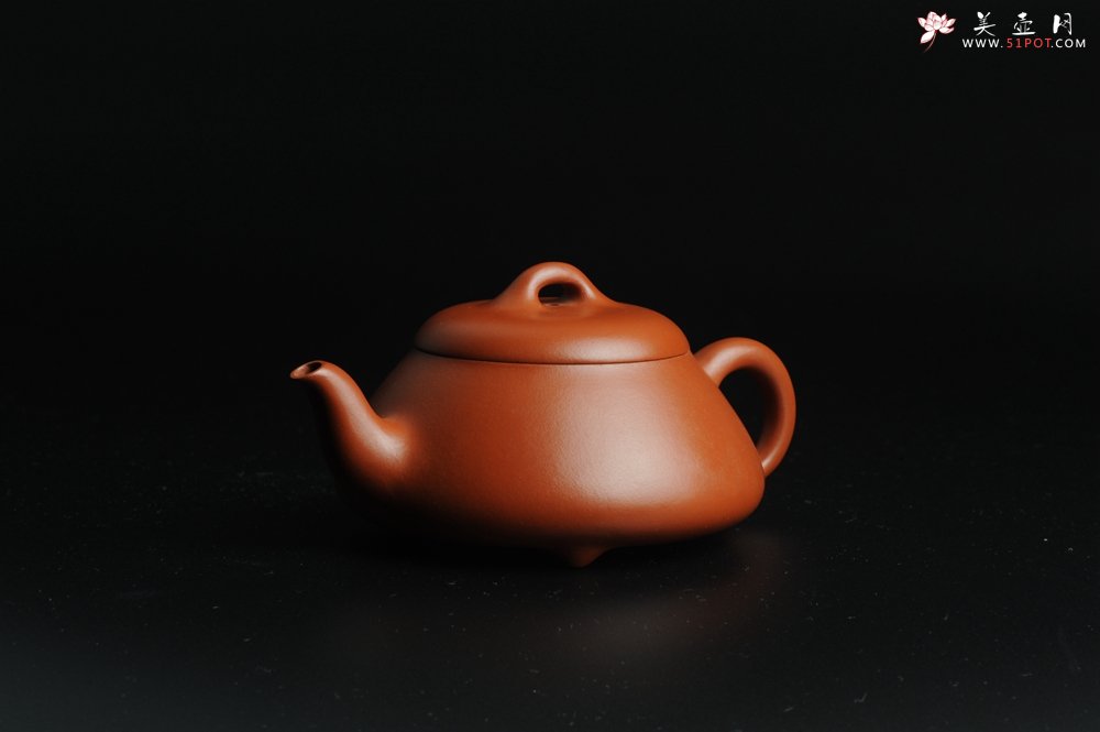 紫砂壶图片：美壶特惠 非铁红色素泥 优质朱泥端庄秀雅汉棠石瓢 - 宜兴紫砂壶网