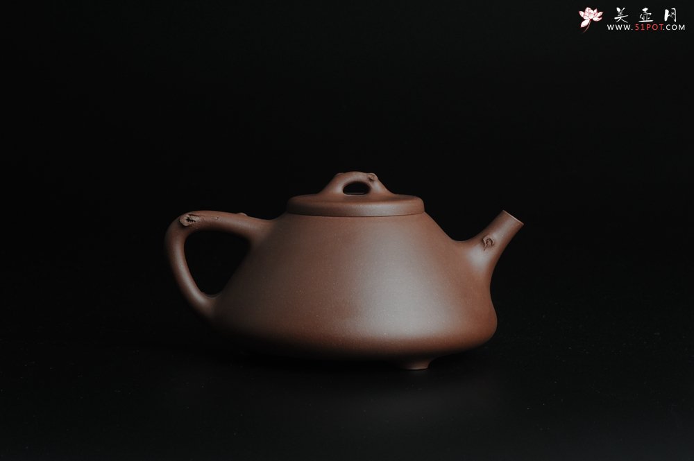 紫砂壶图片：难得老拼紫 全手春华秋实-子冶石瓢 逼真生动 - 宜兴紫砂壶网