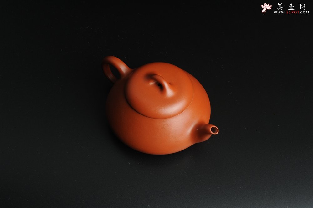 紫砂壶图片：美壶特惠 非铁红色素泥 优质朱泥端庄秀雅汉棠石瓢 - 宜兴紫砂壶网