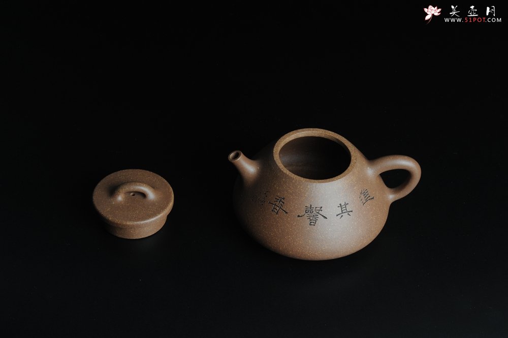 紫砂壶图片：全手工心舟石瓢 毛国强徒弟陆轶舟文气装饰 - 宜兴紫砂壶网