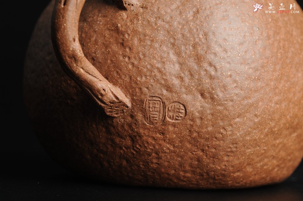 紫砂壶图片：仿生花货 全手工文人小福橘 肌理丰富 - 宜兴紫砂壶网