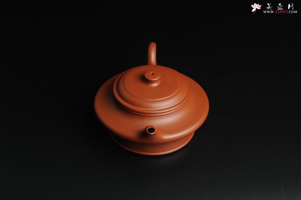 紫砂壶图片：正宗小煤窑朱泥 全手工虚扁 隽秀文气 - 宜兴紫砂壶网
