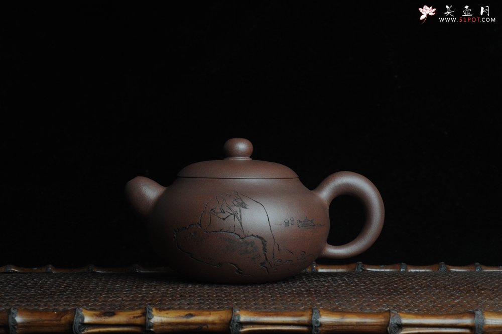 紫砂壶图片：美壶特惠 做工精致山人道洪圆珠 饱满漂亮 出水暴爽 - 宜兴紫砂壶网