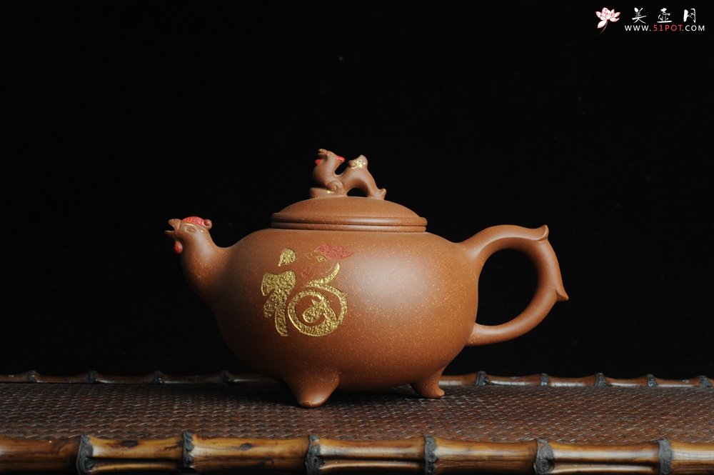 紫砂壶图片：美壶特惠 金鸡纳福 寓意吉祥富贵 - 宜兴紫砂壶网