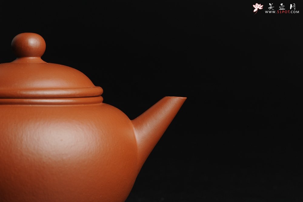 紫砂壶图片：小煤窑朱泥 全手工水平壶 端庄文气 - 宜兴紫砂壶网